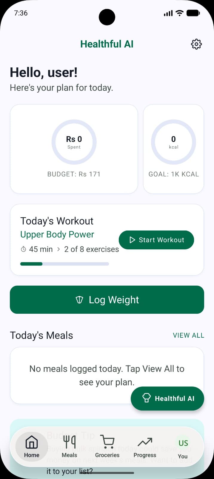 Healthful AI Meal Plan